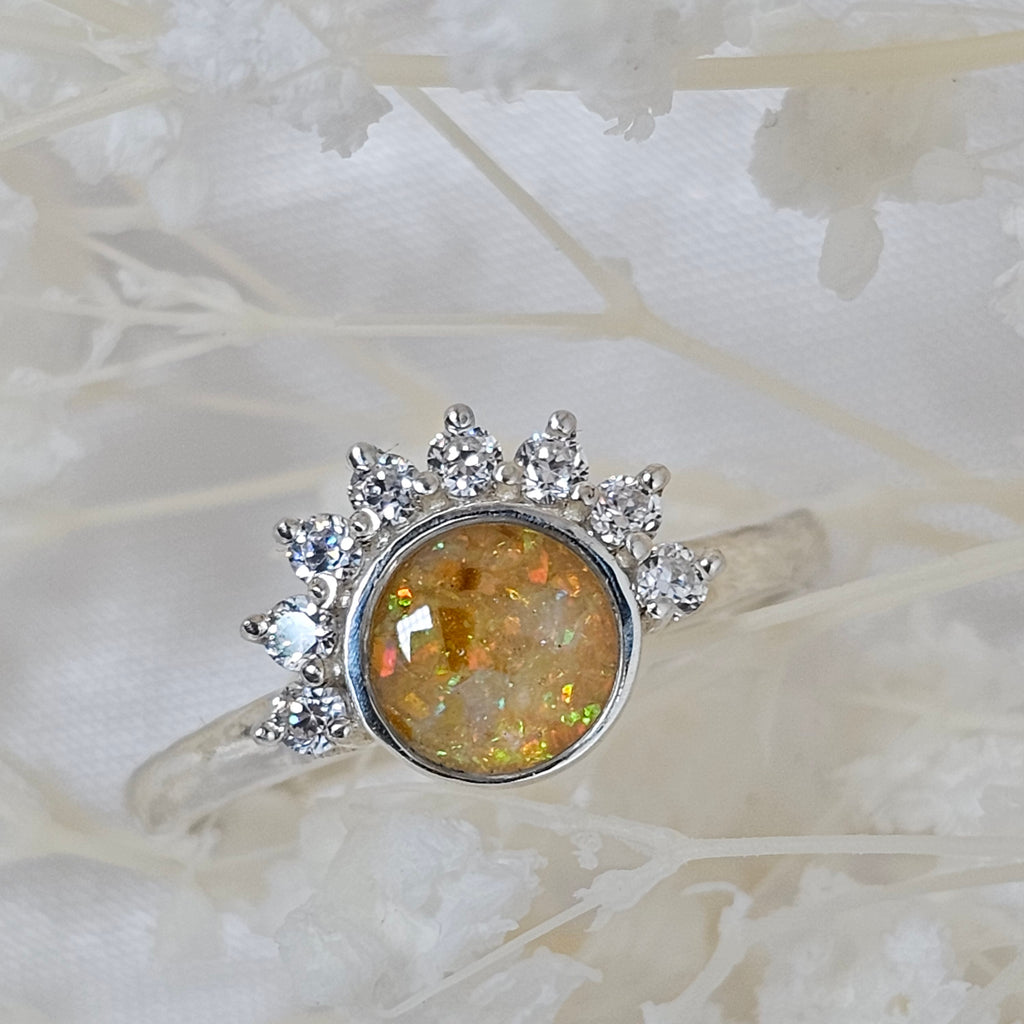 Forever My Sunshine' Diamante Memorial Ring image 0