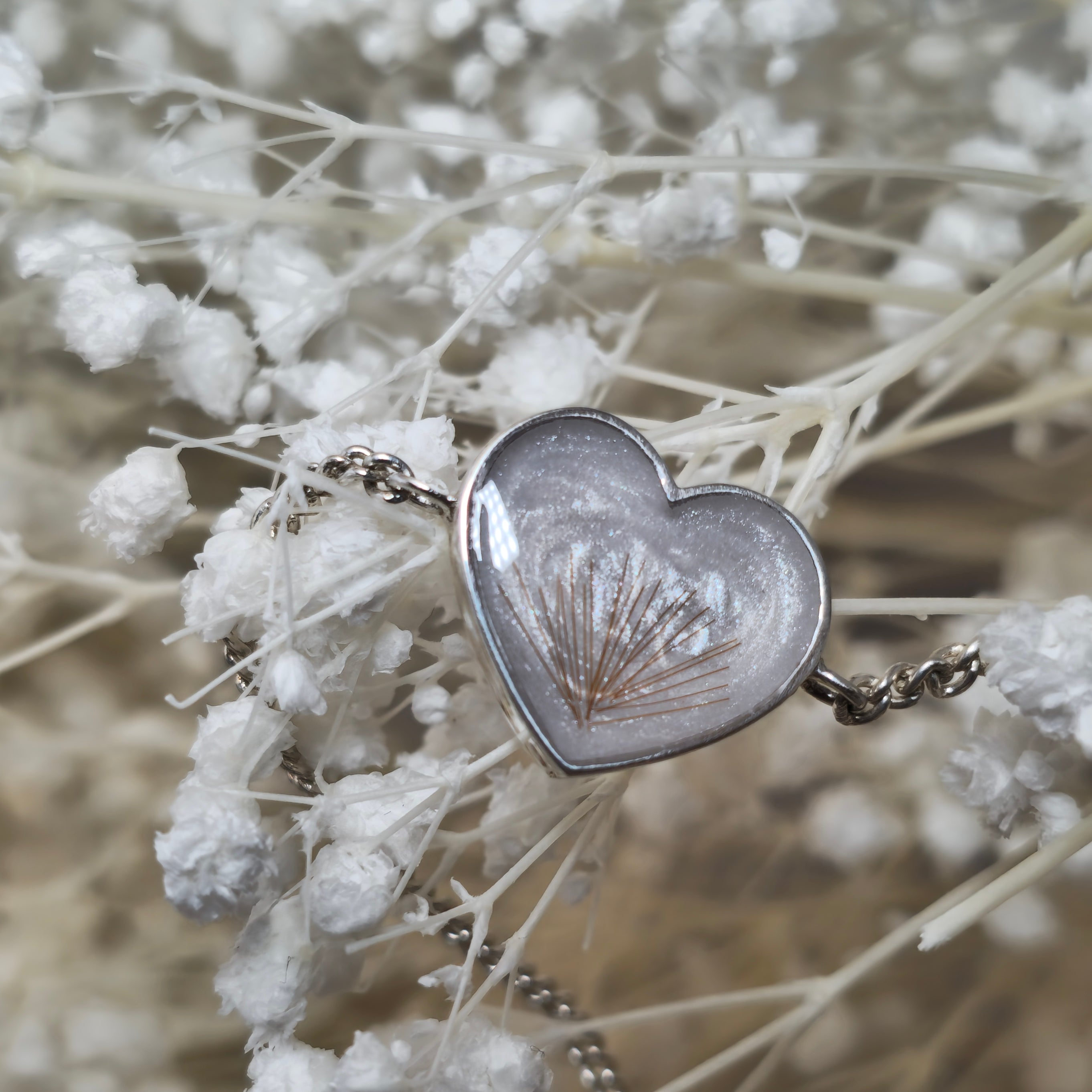 Radiant Heart' Memorial Chain Bracelet image 2