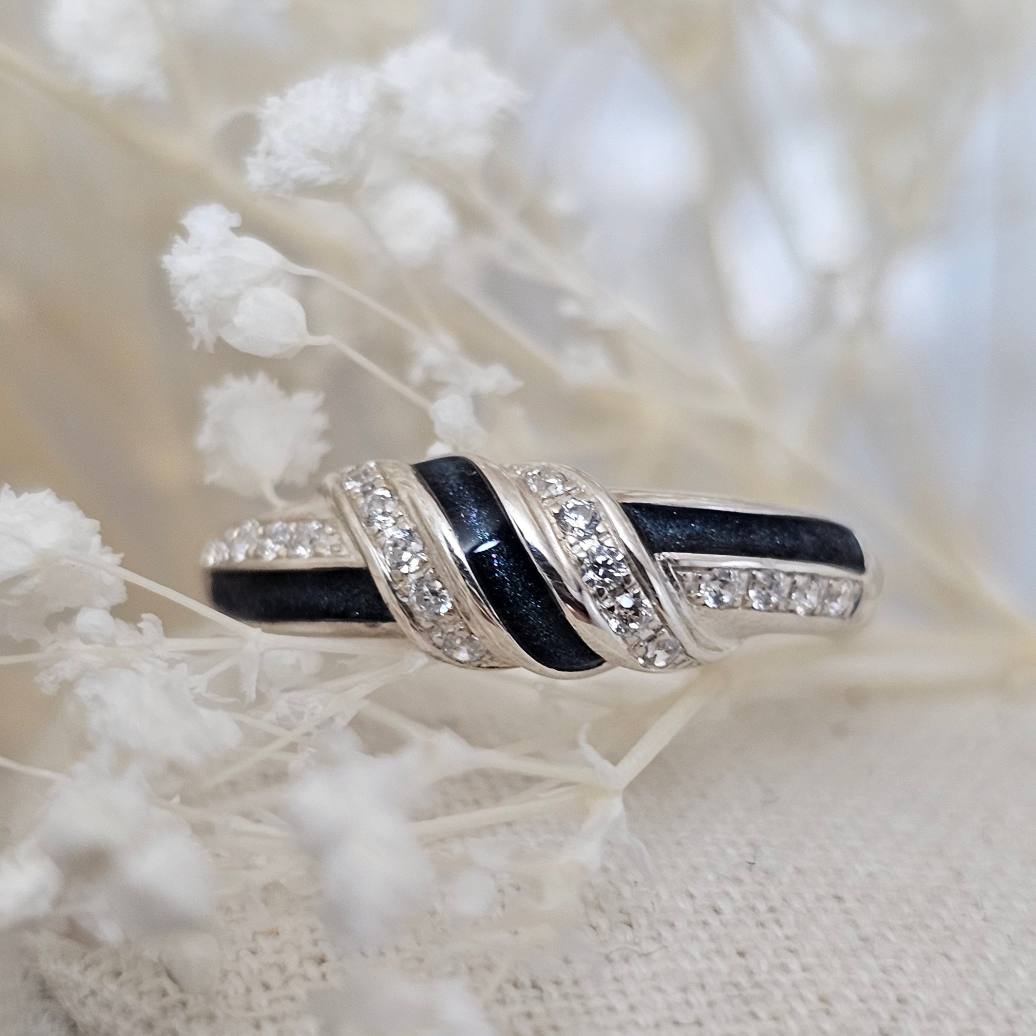 Forever Entwined' Diamanté Memorial Ring image 0