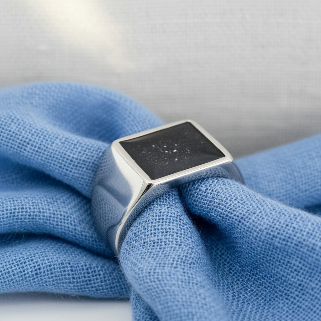 Legacy Signet' Stainless Steel Memorial Ring