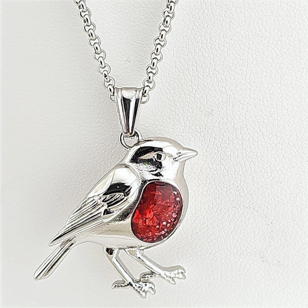 Robin Heart' Memorial Pendant image 0
