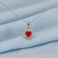 9ct Gold Diamante  Heart  Memorial Technique