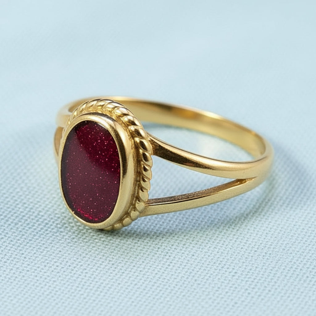 9ct Gold Rope edge Memorial Ring