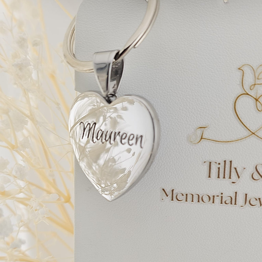 Always With Me'  Engraved Memorial  Ashes Keyring.