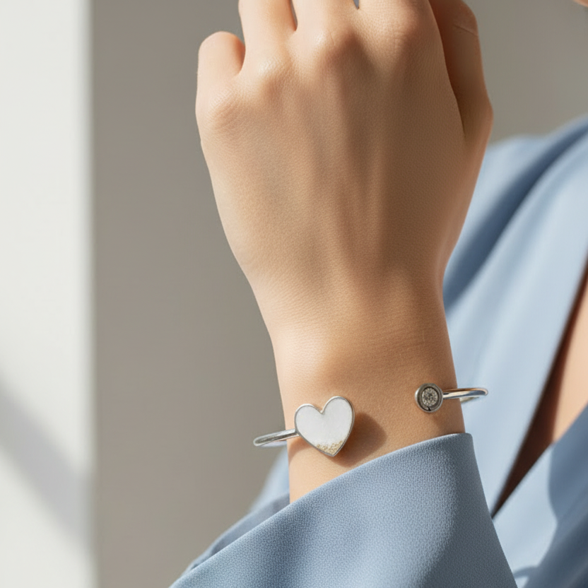 Always With Me' Heart Memorial Bangle