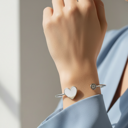Always With Me' Heart Memorial Bangle