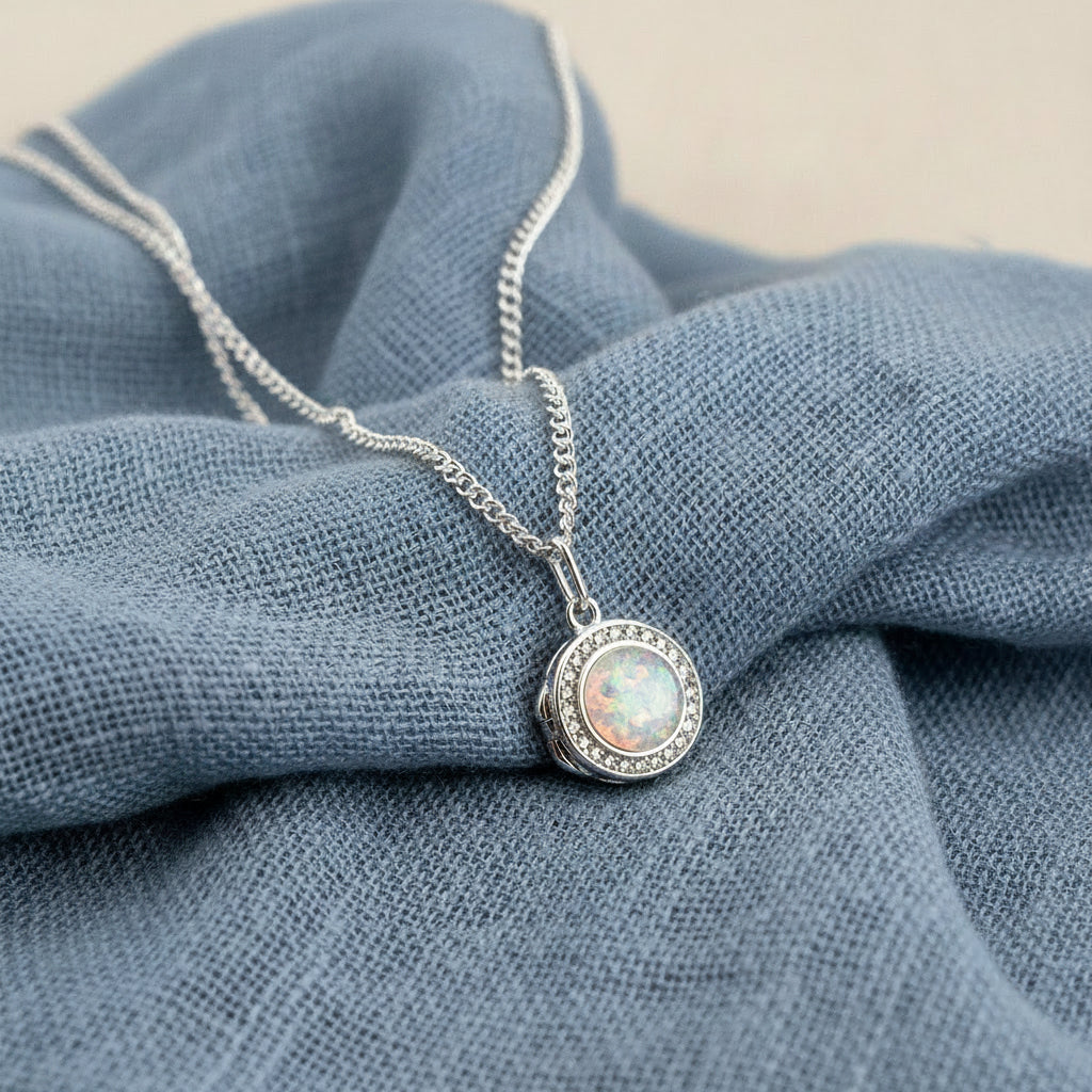 Aura Halo'  12mm Locket  Ashes Memorial Pendant.