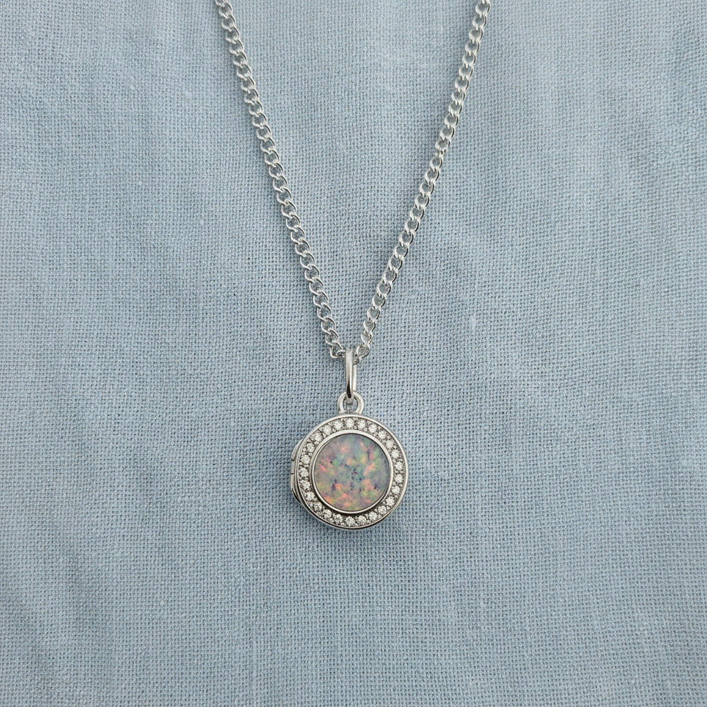 Aura Halo'  12mm Locket Memorial Pendant.
