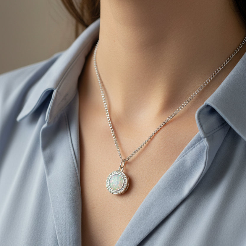 Aura Halo'  12mm Locket Memorial Pendant