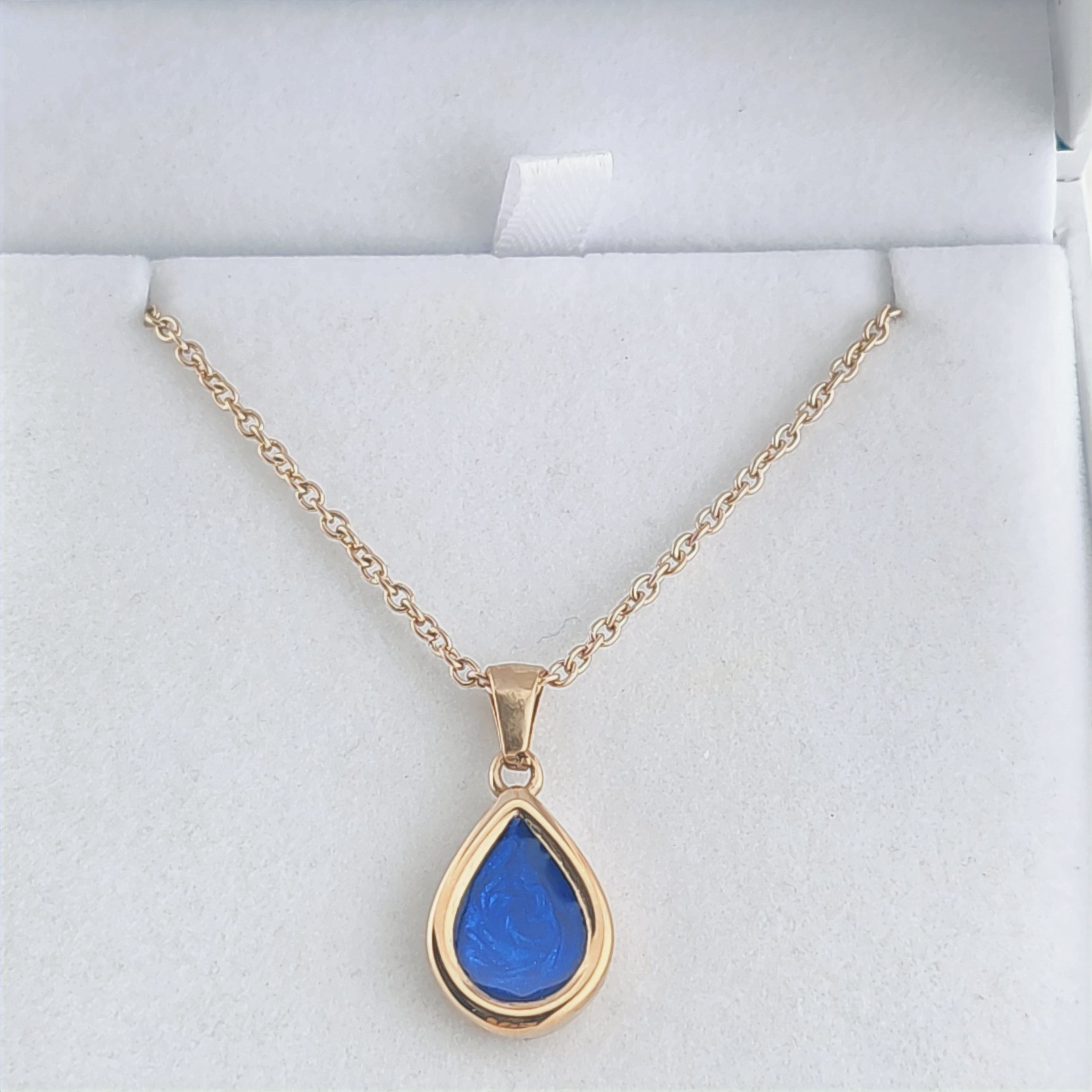 Aurelle Teardrop' PDV Gold Memorial Pendant.