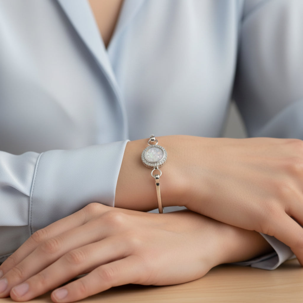 Aurora' Diamanté Memorial Bangle.