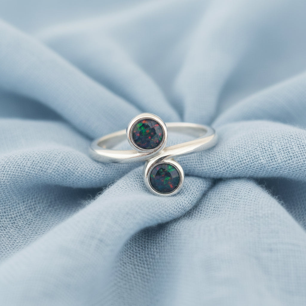 Celeste Twinstone' Sterling Silver Memorial Ring.