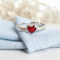 Dainty 'EverHeart' Sterling Silver  Memorial Ring.