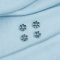 Dainty Flower Sterling Silver Memorial  Stud Earrings