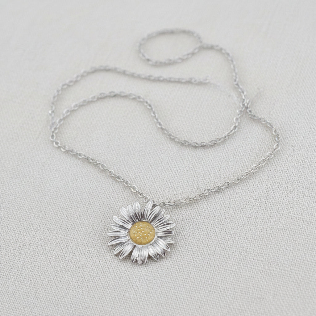 Daisy Bloom Stainless Steel Daisy Memorial Pendant