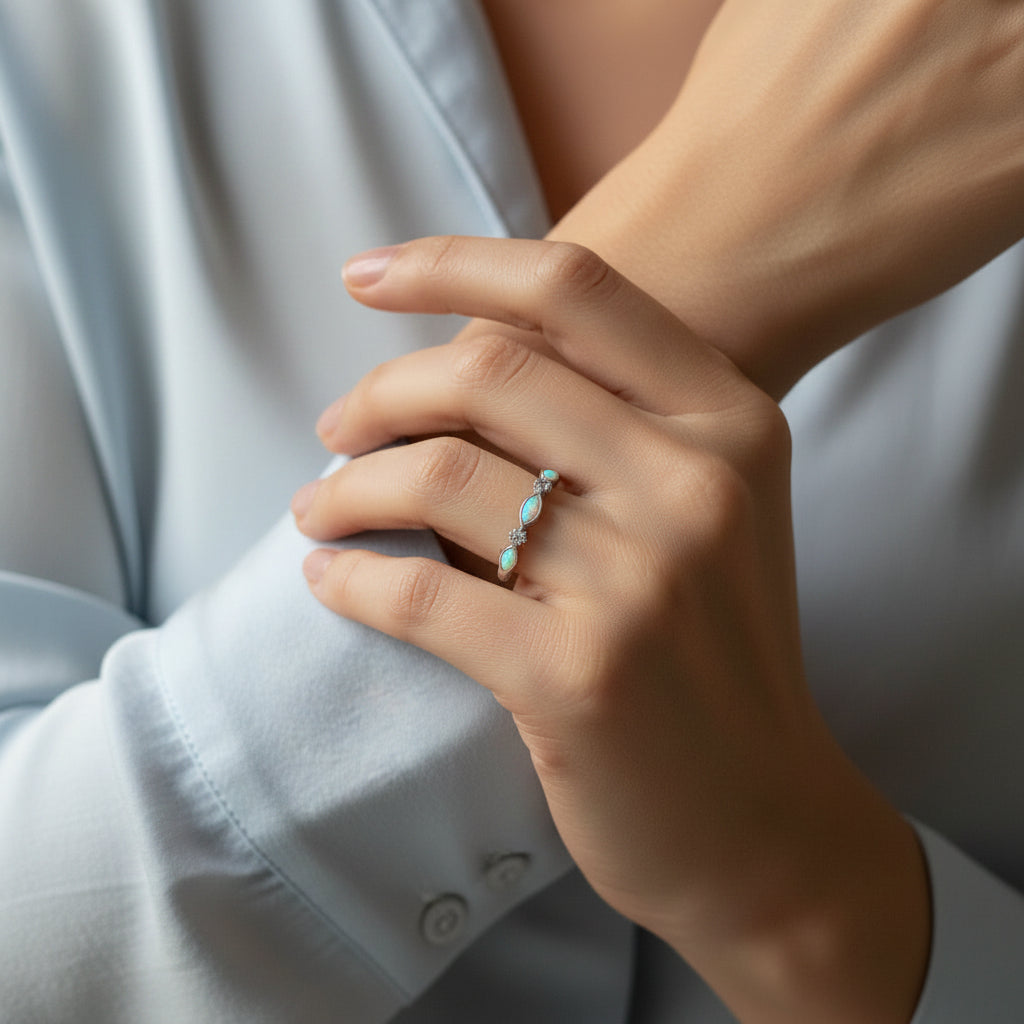 Eterna Embrace Eternity'  Sterling Silver Memorial Ring