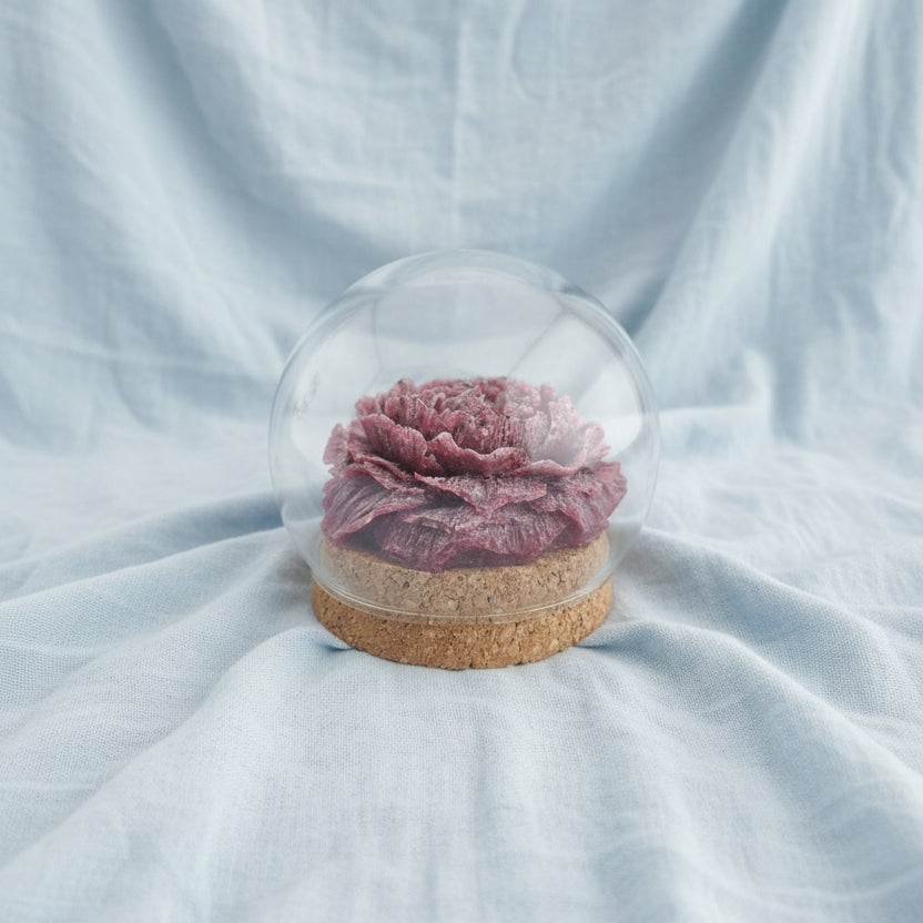 Eternal Rose in Glass Dome Memorial Ashes Keepsake