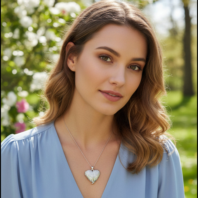 Eternal Wings' Locket Memorial Pendant