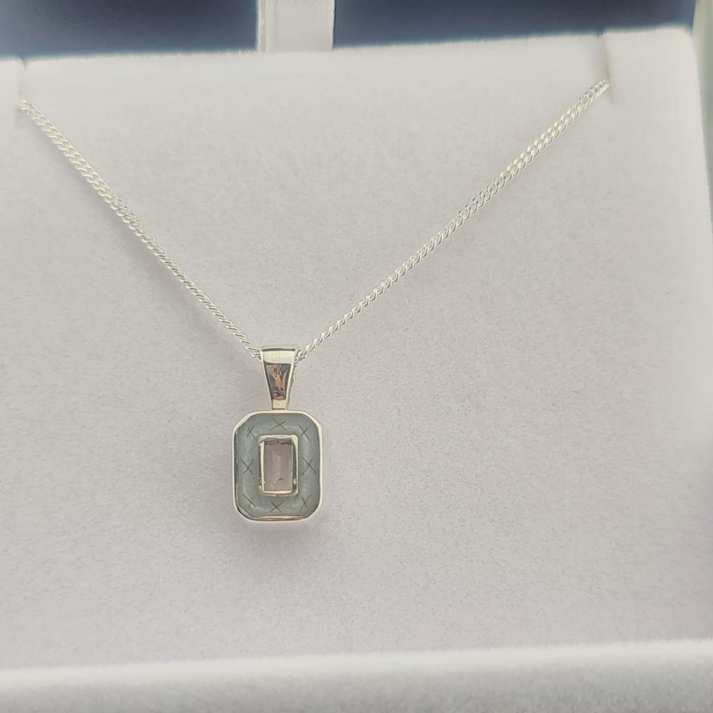 Eternity Within' Sterling Silver  Emerald Princess Memorial Pendant