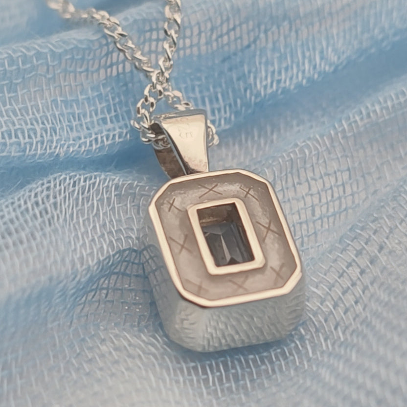 Eternity Within' Sterling Silver  Emerald Princess Memorial Pendant