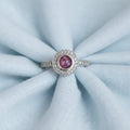 Evelyn Halo' Sterling Silver Diamante Memorial Ring.