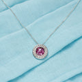 Evelyn Halo' Sterling Silver Memorial  Pendant.