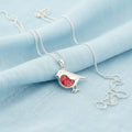 Ever Near' Robin Sterling Silver Memorial Pendant.
