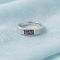 Everline' Sterling Silver  Diamante Memorial Channel Ring