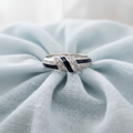 Forever Entwined' Sterling Silver Diamanté Memorial Ring.