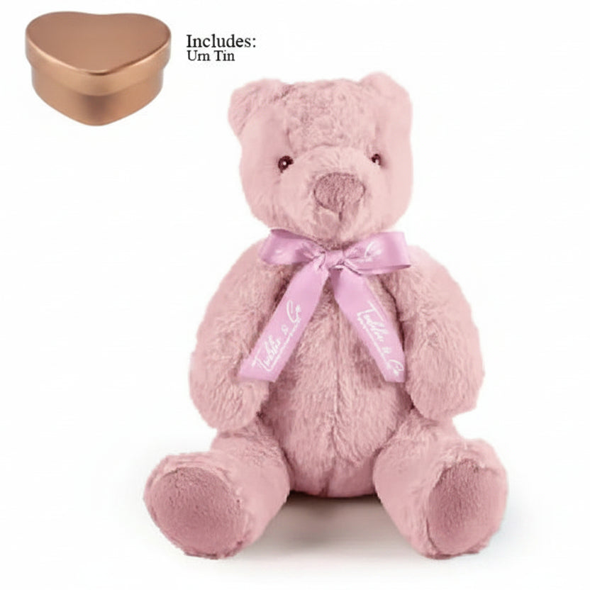 Forever Held' Pink Personalised Memorial Teddy Bear Keepsake