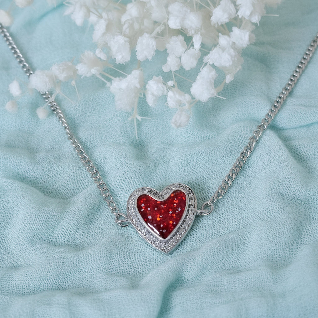 Forever In My Heart' Sterling Silver Adjustable Memorial.