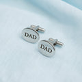 Forever Inscribed Stainless Steel Oval Cufflinks