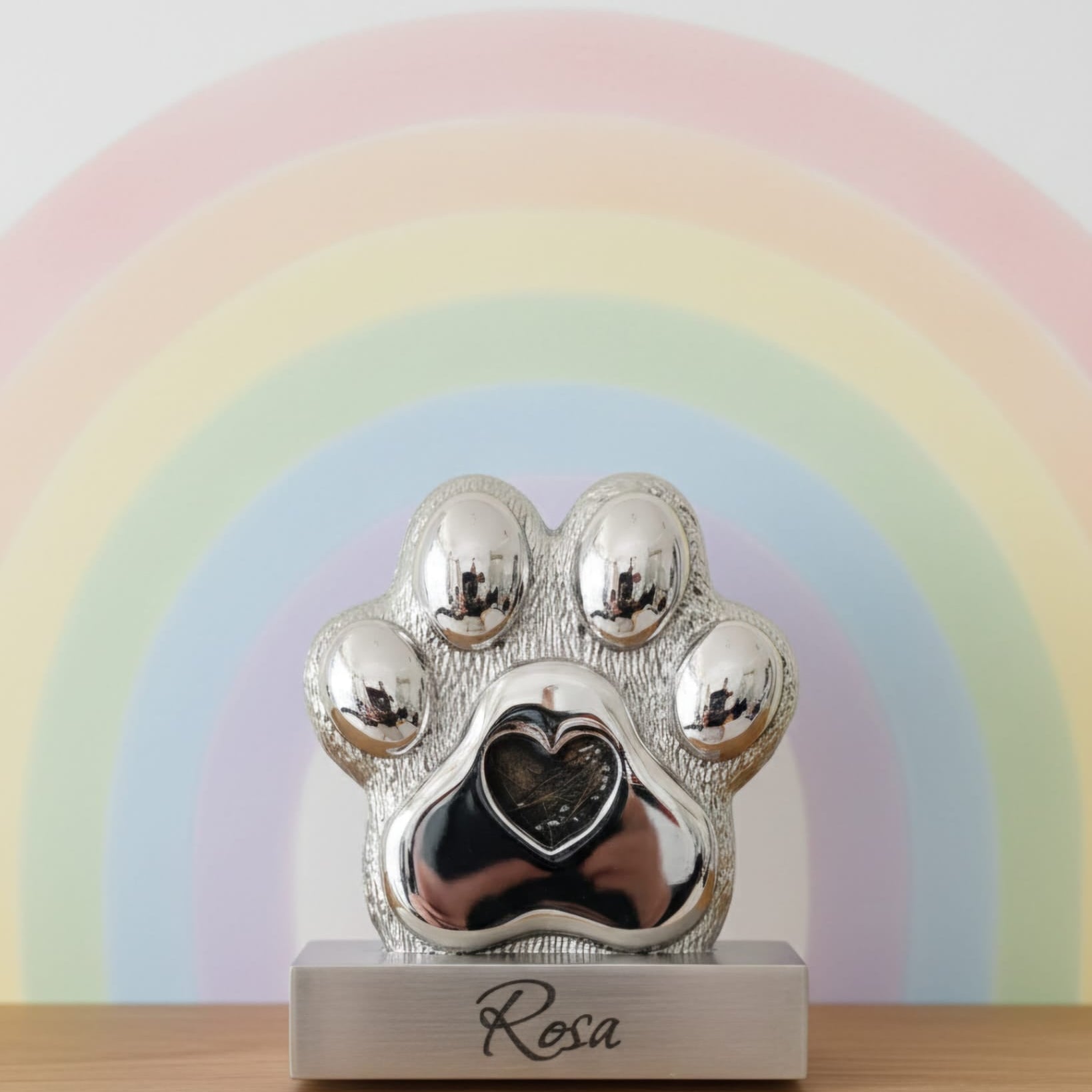 ‘Forever Paw’ Memorial Keepsake – Solid Stainless Steel.
