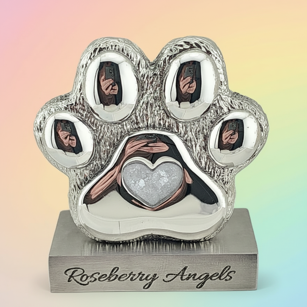 ‘Forever Paw’ Memorial Keepsake – Solid Stainless Steel.