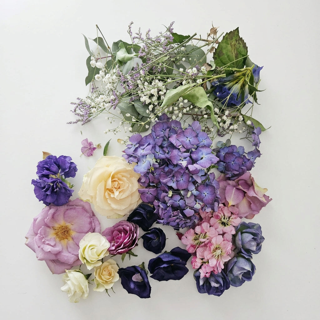 Fresh Flowers Ready For Preservation Resin Trubute keepsake