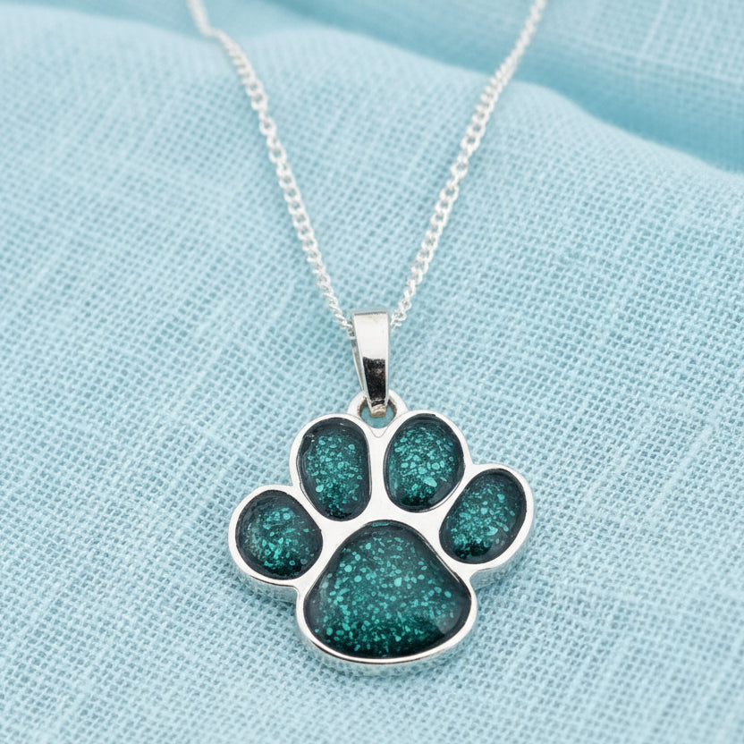 Furever Pawprints 925 Sterling Silver Pet Memorial Ashes Pendant