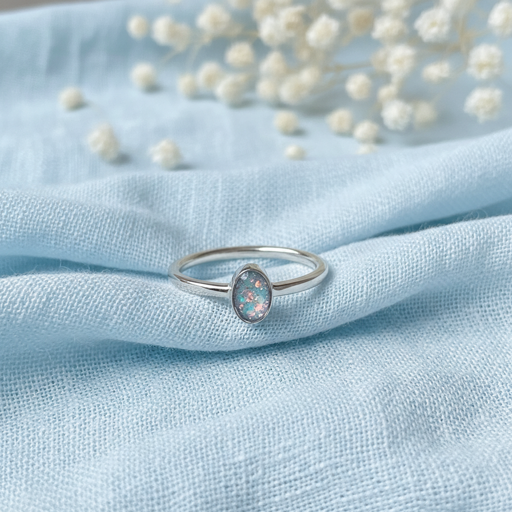 Dainty 'Grace' Sterling Silver Memorial Ring