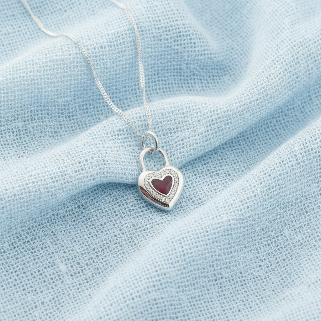 Memorial Pendant, Cubic Zirconia Personalised Memorial Jewellery, Keepsake, Remembrance Gift, Memorial Gift, Heart Memorial Pendant, Personalised Keepsake, Bereavement Gift, Tilly & Co Memorial Jewellery