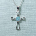 Heaven’s Whisper' Sterling Silver Dainty Cross Memorial Pendant.