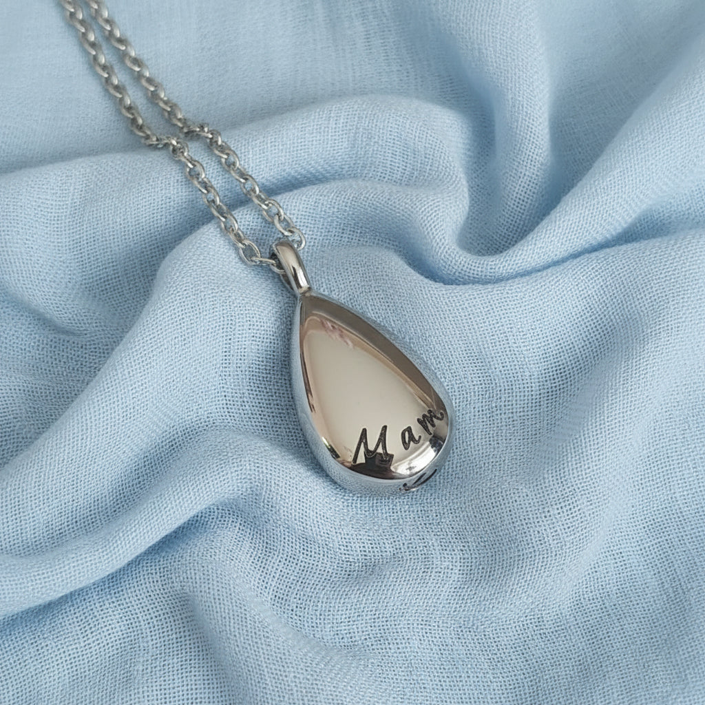 Held Forever Self Fill  Stainless steel Personalised Ashes pendant