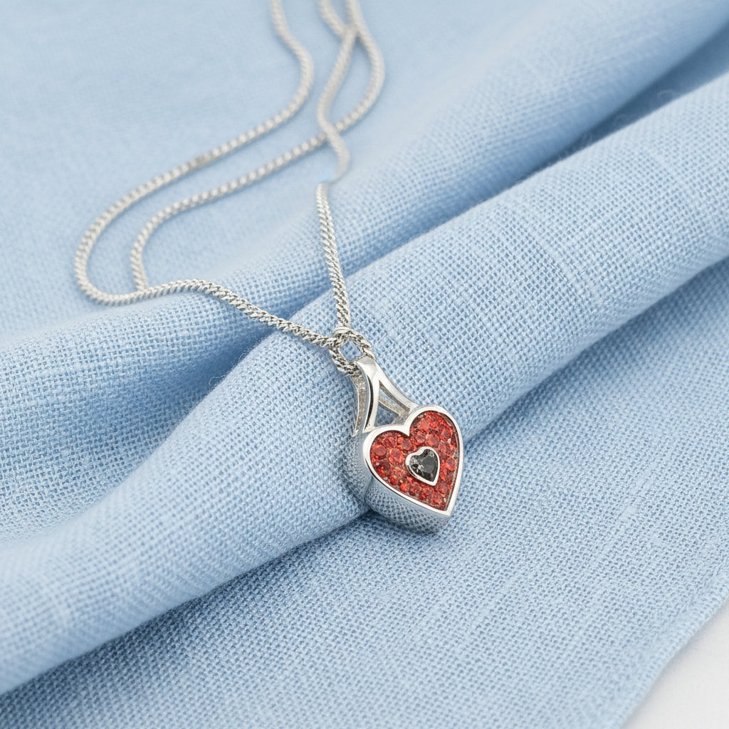 Hidden Within Evert-Heart'-  Sterling Silver Memorial Pendant.