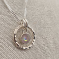 Solenne Hammered Sterling Silver Memorial Pendant