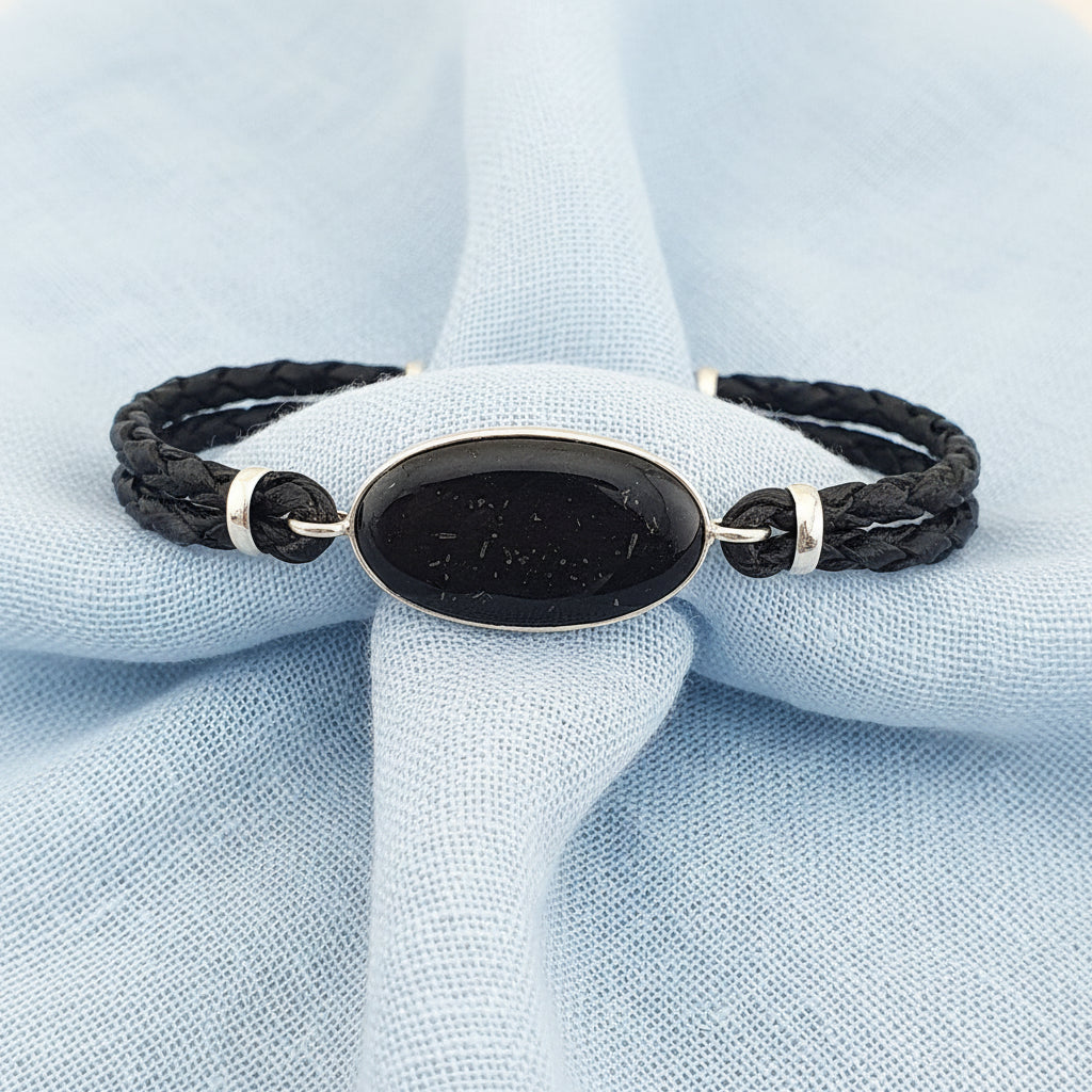 Liora' Leather Memorial Bracelet.