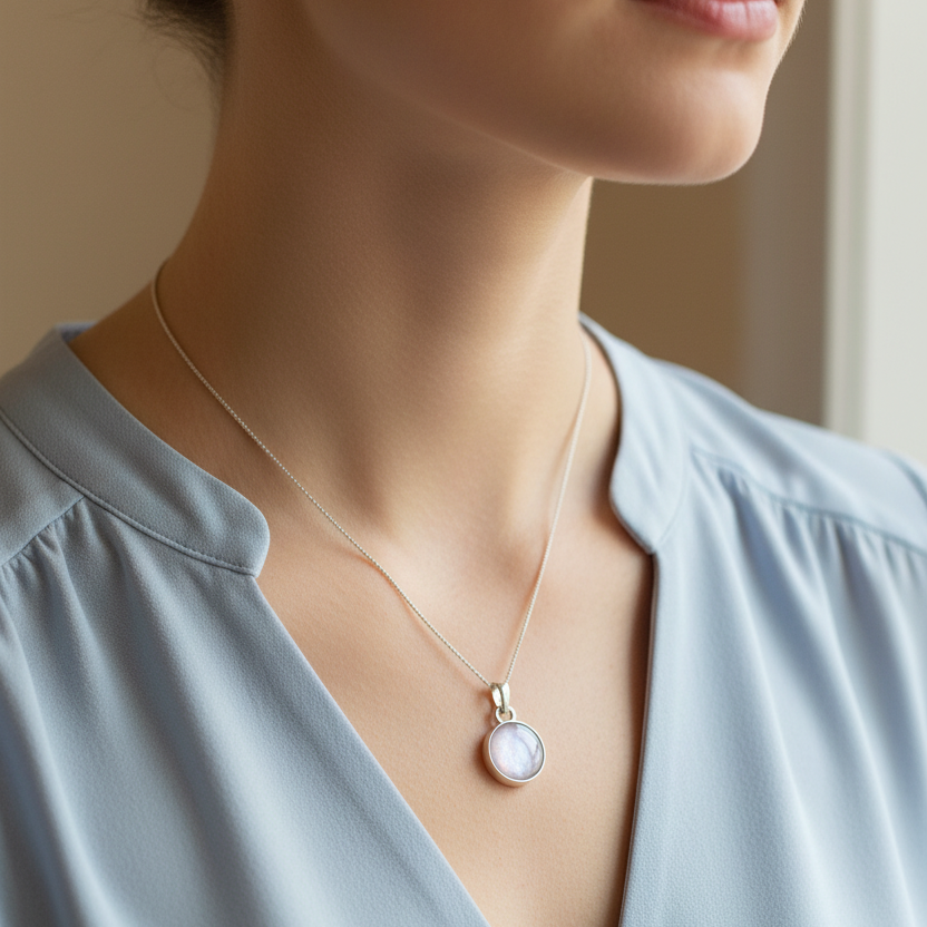Lumen' Sterling Silver Memorial Pendant.
