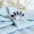 Luna & Arc' Duo Sterling Silver Memorial Rings.
