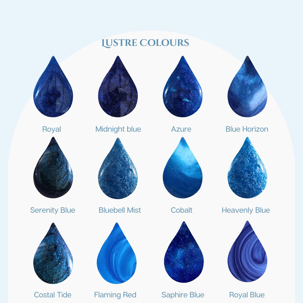 Lustre Colour Chart Blues