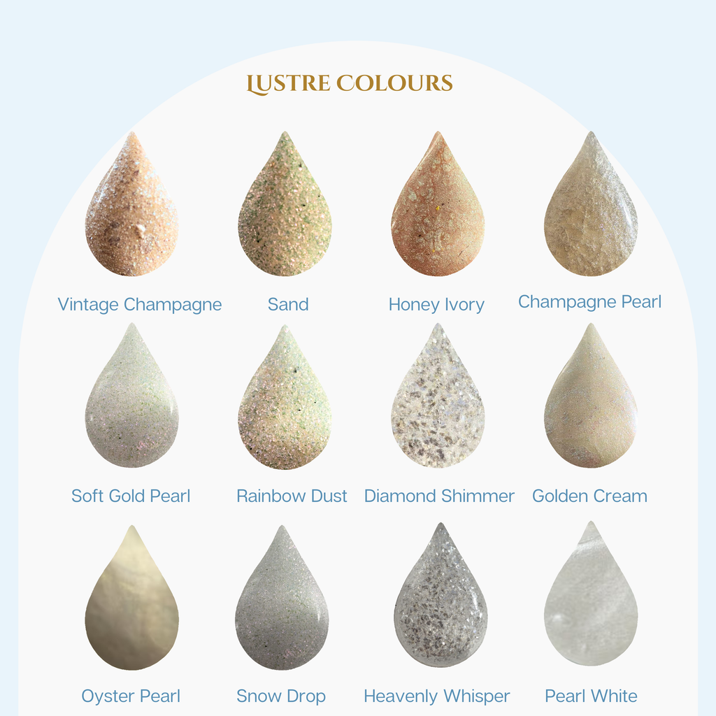 Lustre Colour Chart Whites and Champagne