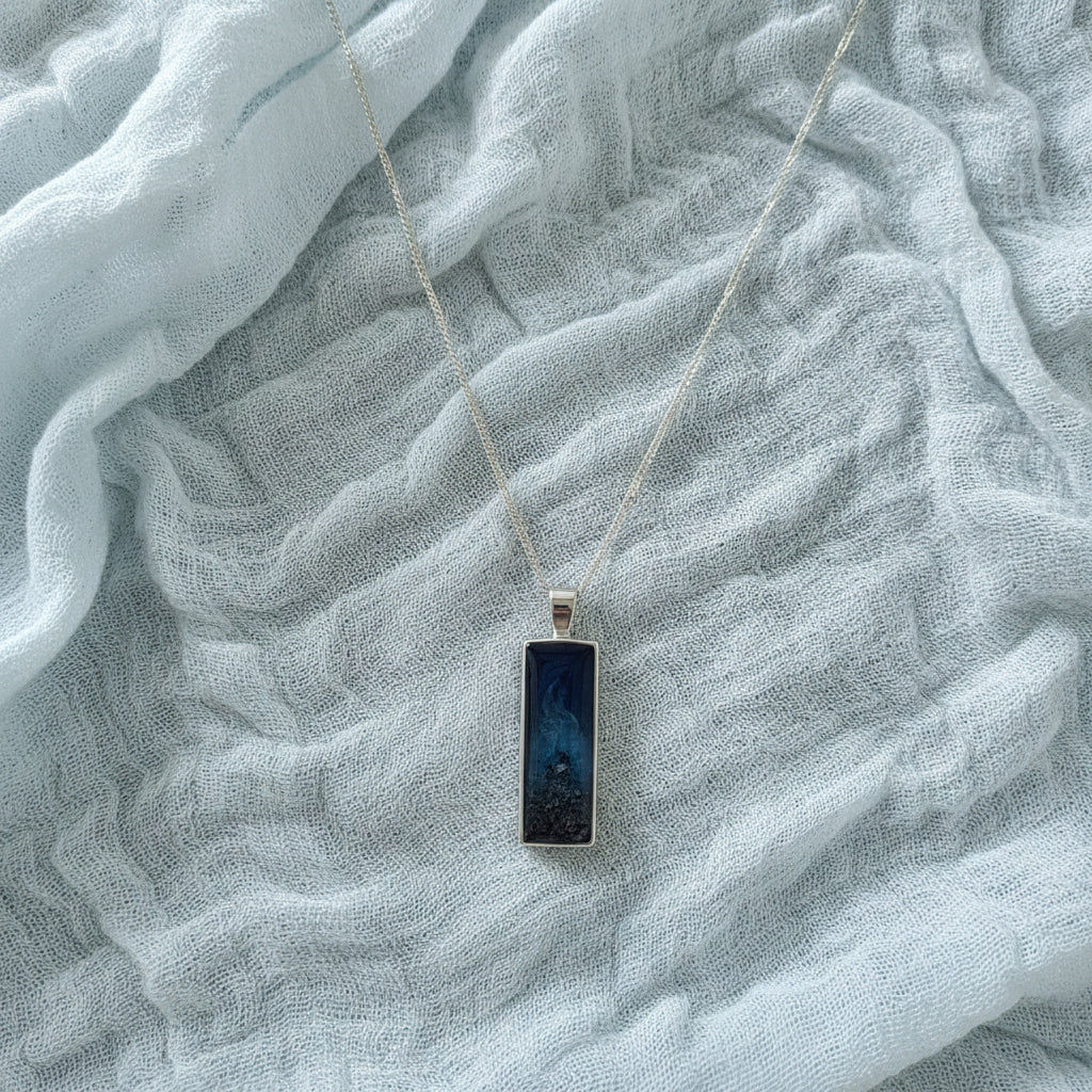 Ocean’s Embrace' Memorial  Ashes Pendant.