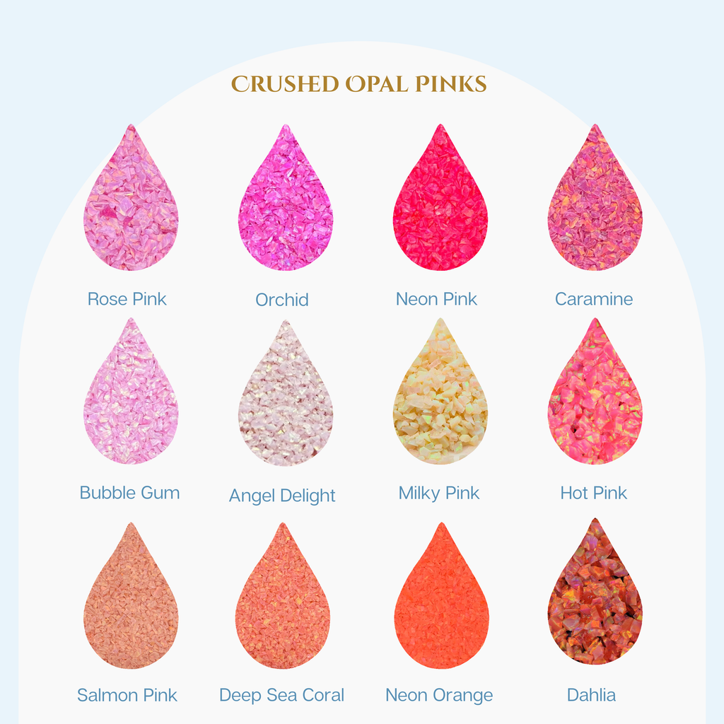 Opal Colour Chart Pinks