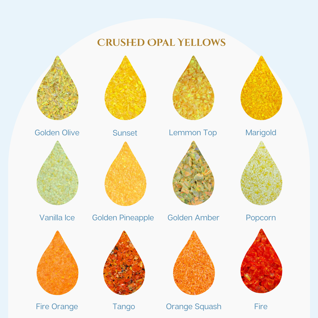 Opal Colour Chart Yellow Oranges